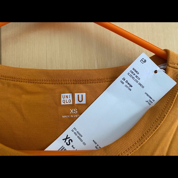 Uniqlo crew neck 100% cotton sleeveless dress XS - Picture 3 of 4